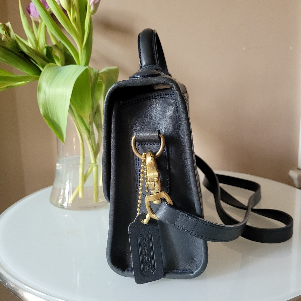 Leather Convertible Top Handle Crossbody Bag - Picture 3 of 15